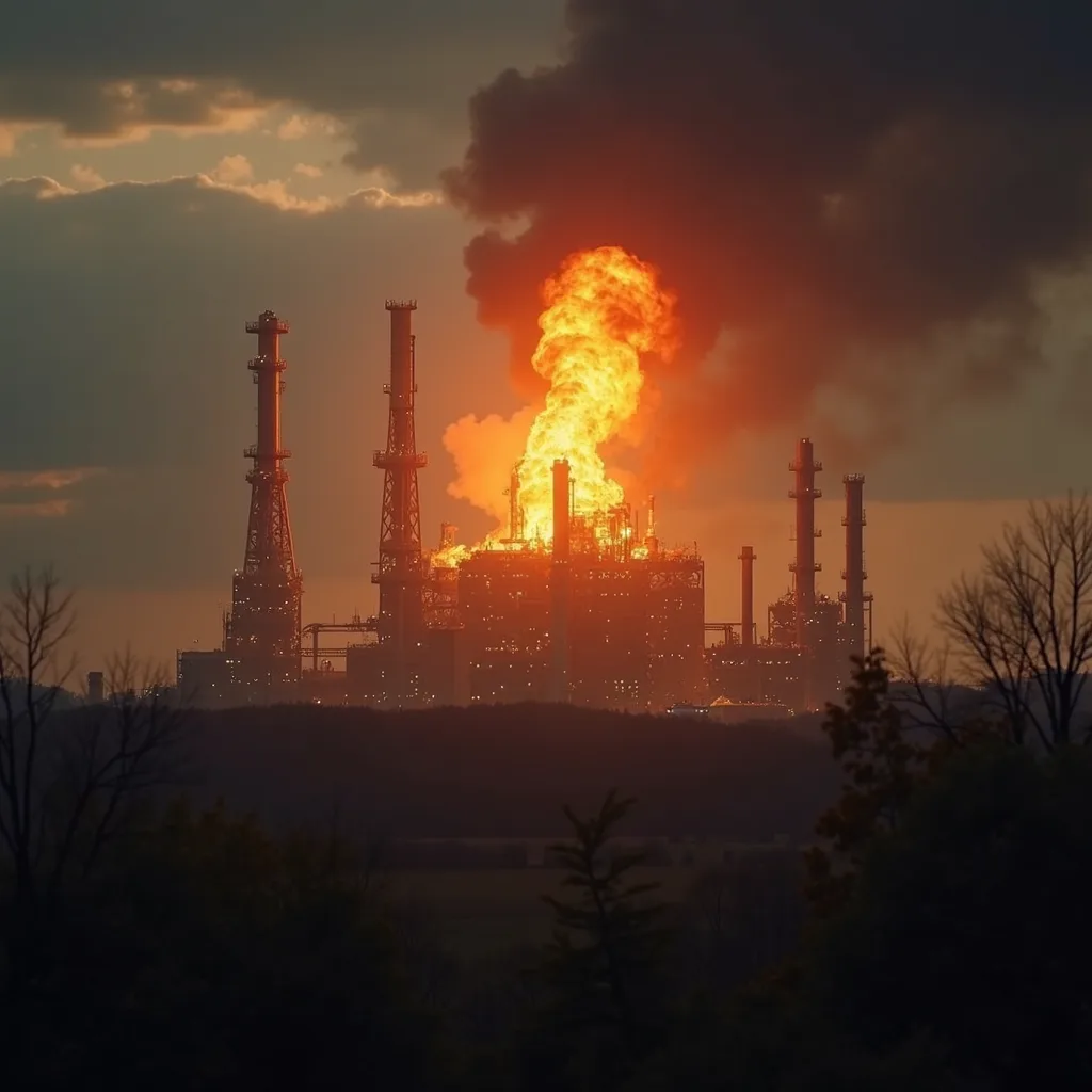 Drone Attack On Russia's Tuapse Oil Refinery Unleashes Fire So Large It Can Be Seen From Space