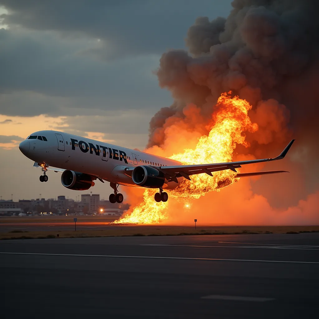 Frontier Jet Hits Person On Takeoff, Engine Erupts In Flames At Denver