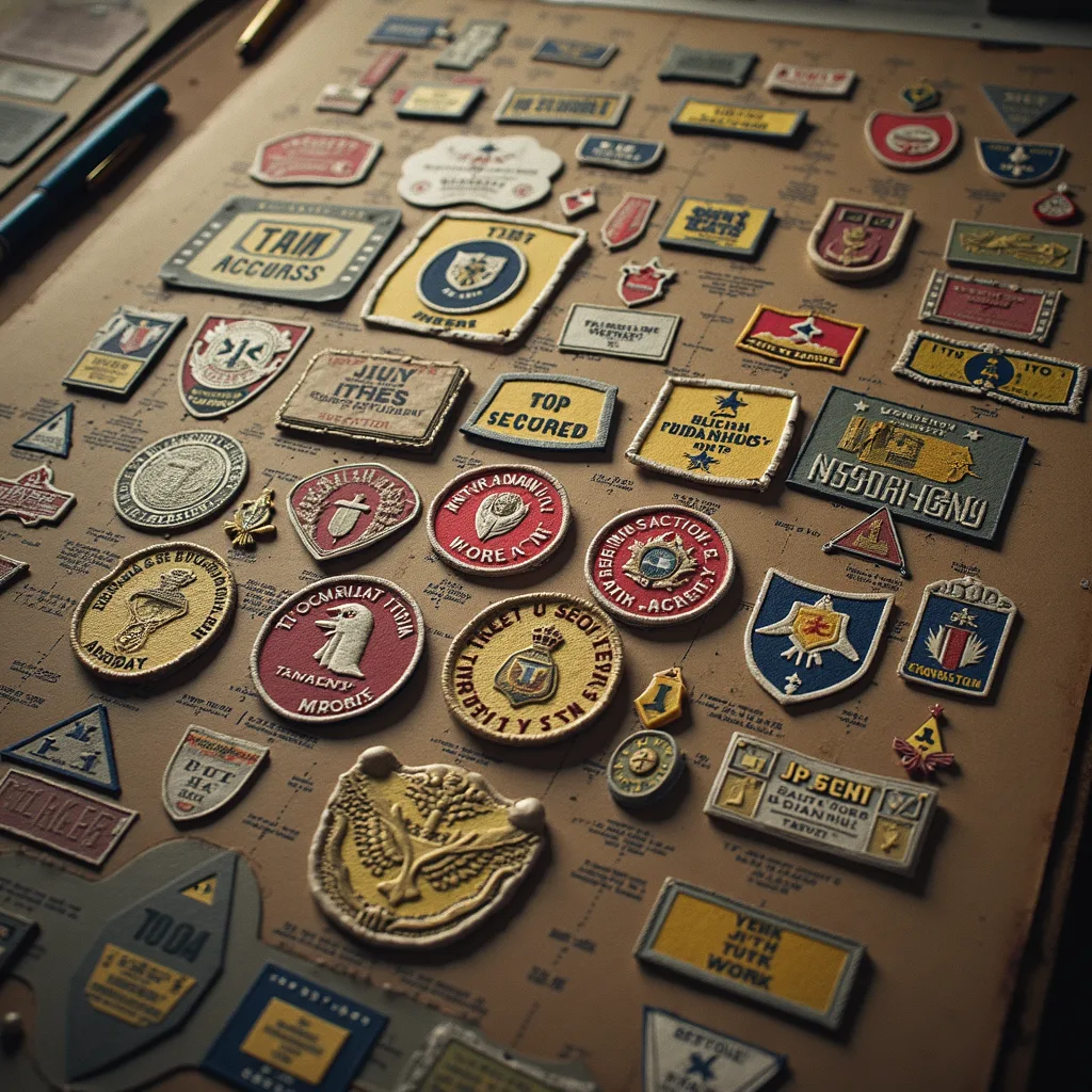 Top Secret U.S. military patches belong to secret groups/division.