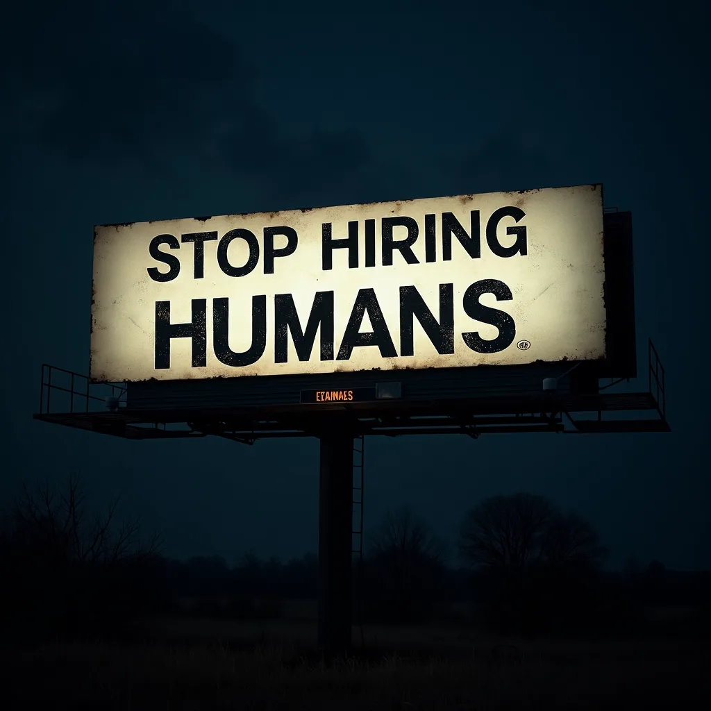 'Stop Hiring Humans' Billboards Are Appearing In US Cities...