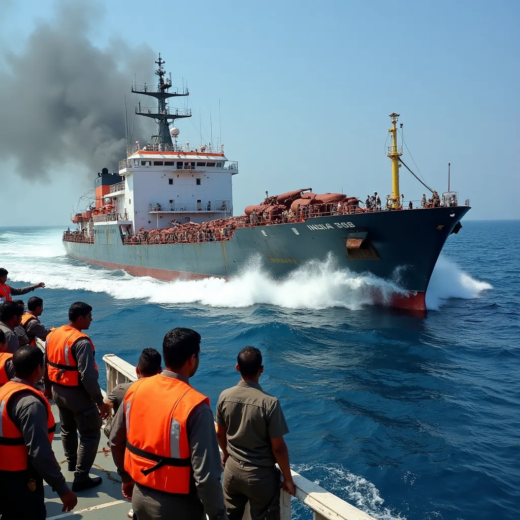 India Rescues 24 Crewmembers From Stricken Tanker Off Oman After US Airstrike