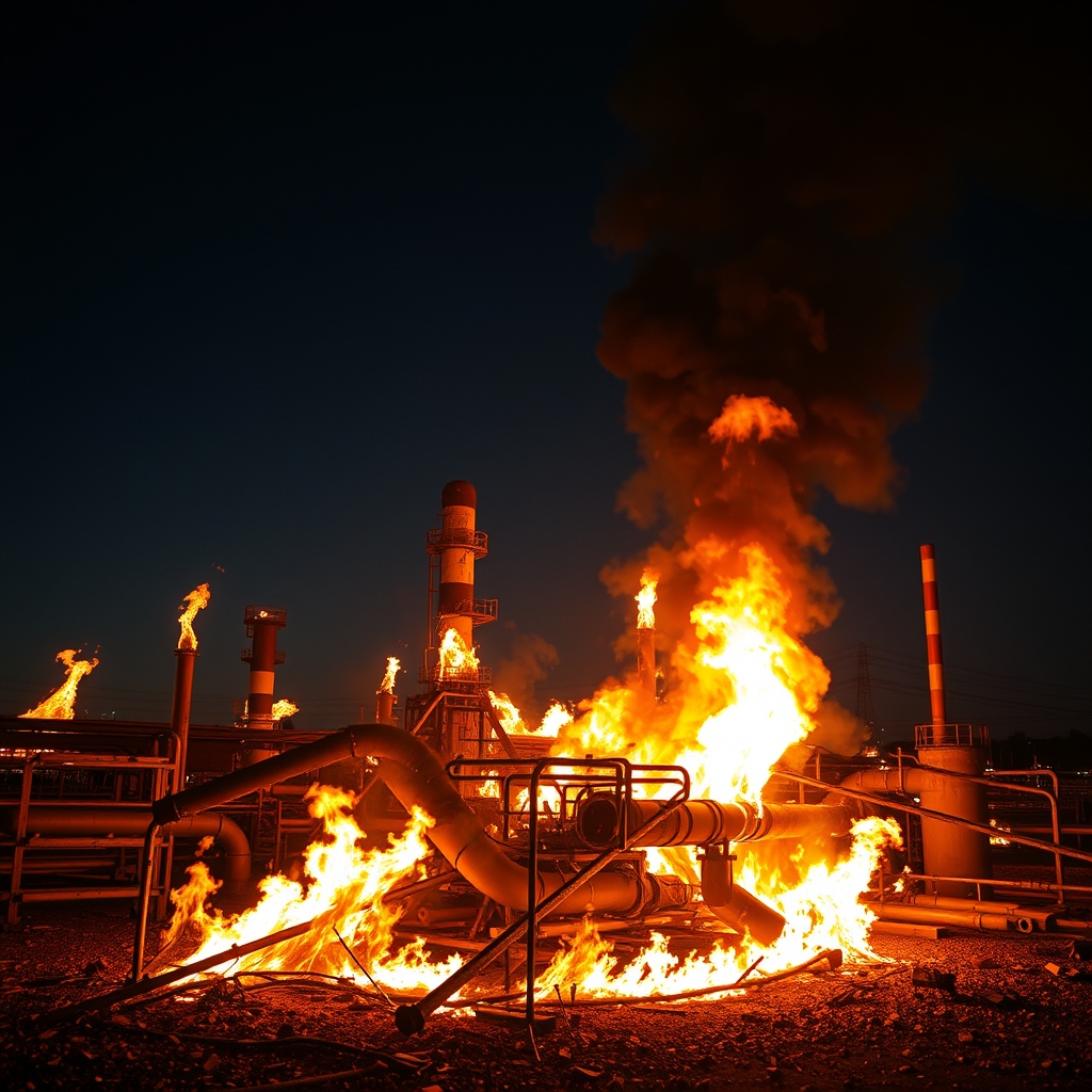 Ukraine Drone Strikes Refinery